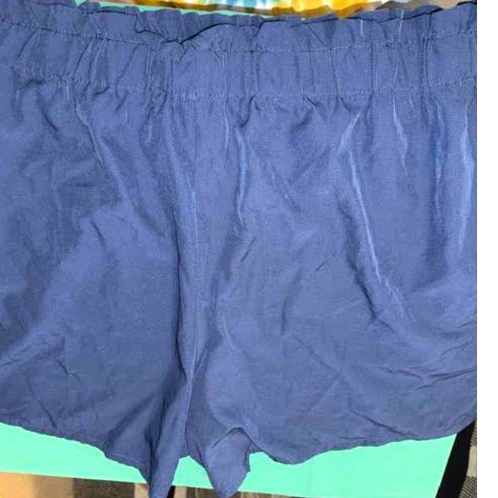 SHEIN Curve Blue Ruffle Waist Athletic Shorts Plus Size 4XL | Coquette Preppy
